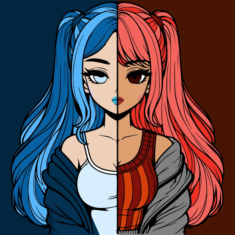 realistic girl split