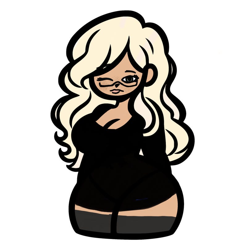 curvy woman with hair