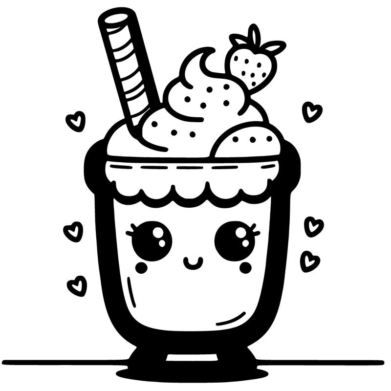 cute milk shake