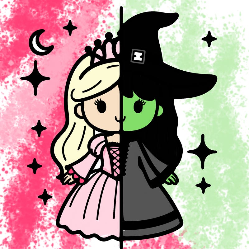 split princess and witch