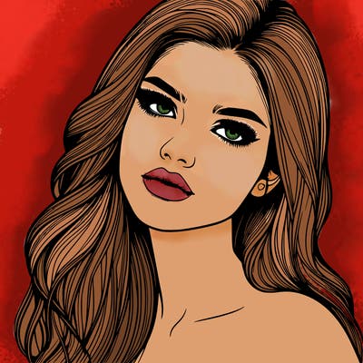 realistic girl model beautiful