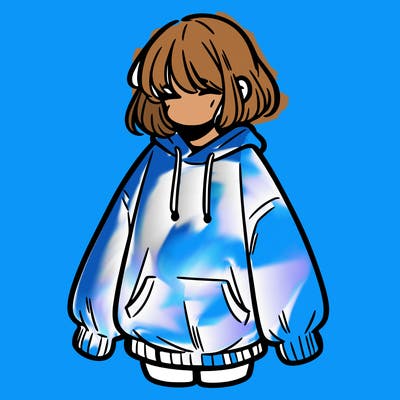 girl in baggy sweat shirt