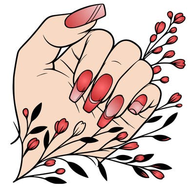 nails with french tip