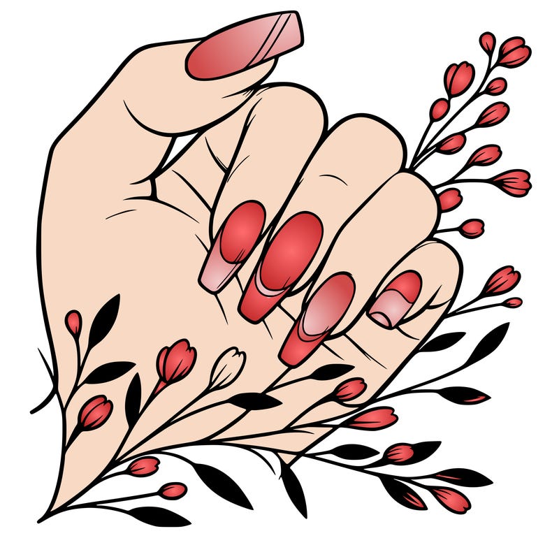 nails with french tip