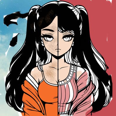 realistic girl split