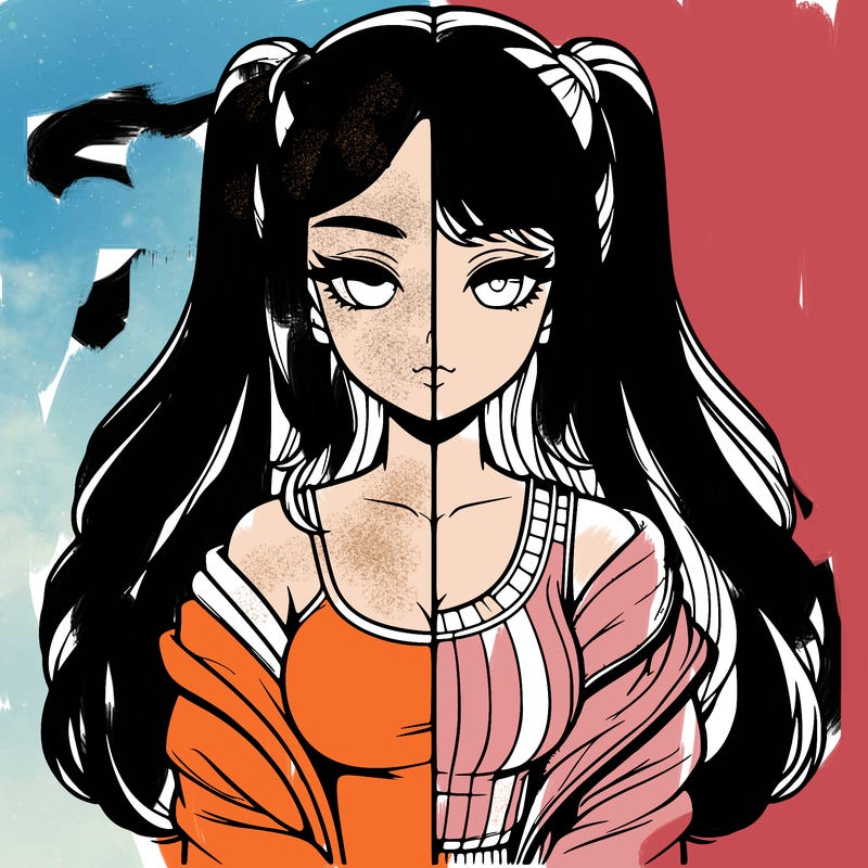 realistic girl split