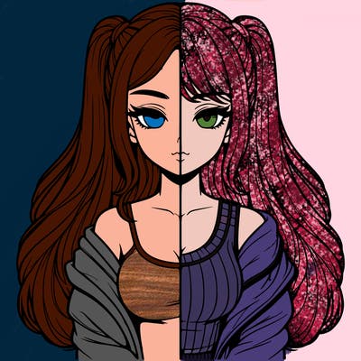 realistic girl split