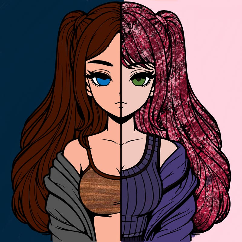 realistic girl split