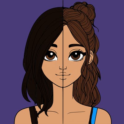 realistic girl split