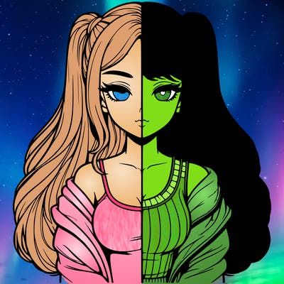 realistic girl split