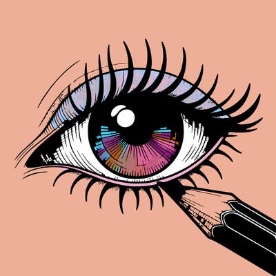 eye drawing pencil
