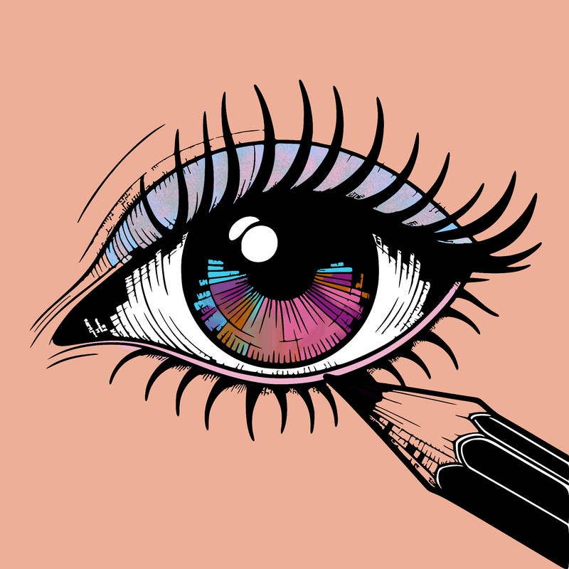 eye drawing pencil