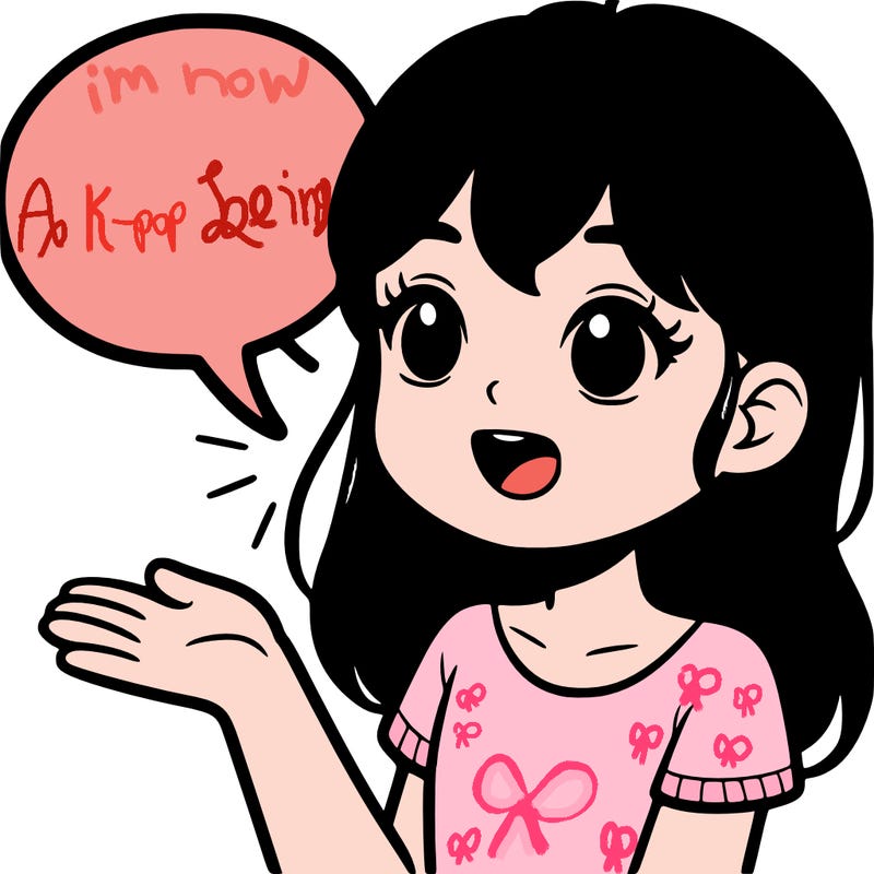 a girl saying something