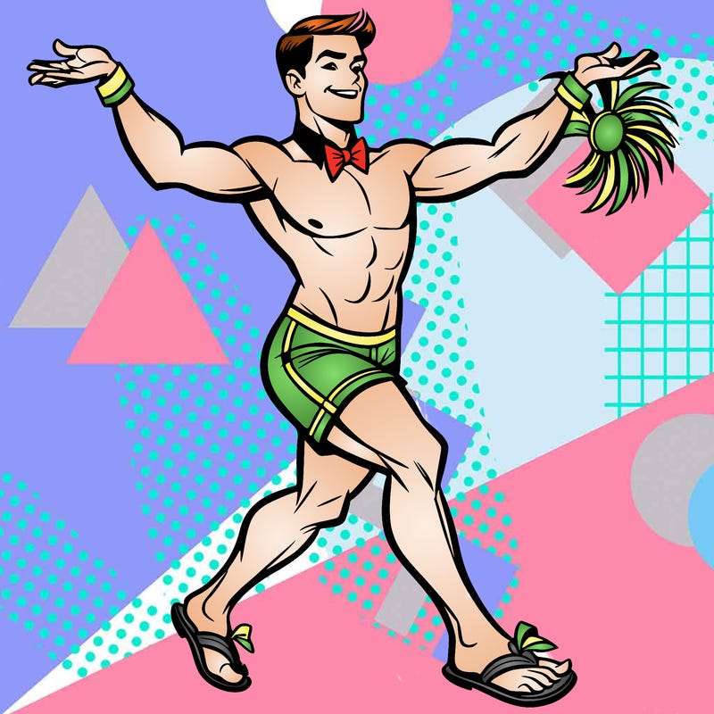 a realistic man who is dancing in rio carnival