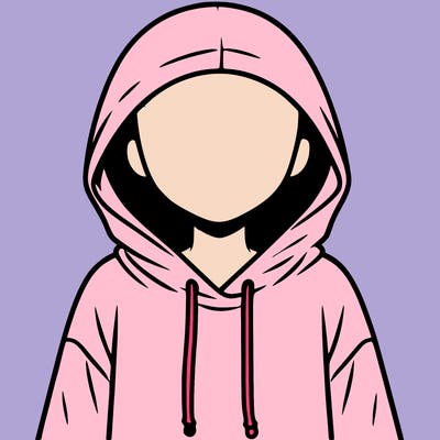 faceless girl in hoodie