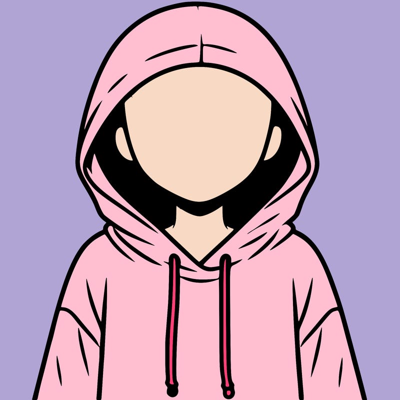 faceless girl in hoodie