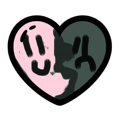 a blank heart