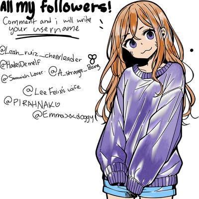 manga teen girl  in a sweater and baggy pants