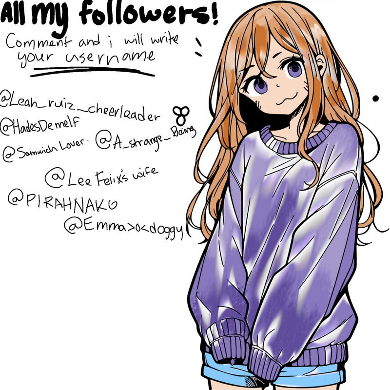 manga teen girl  in a sweater and baggy pants