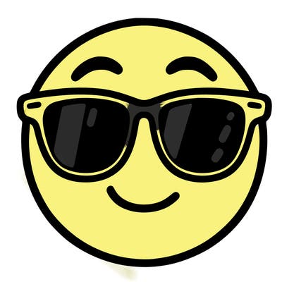 emoji with sunglasses