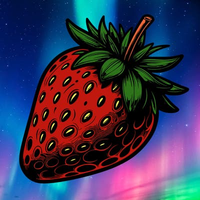 realistic strawberry