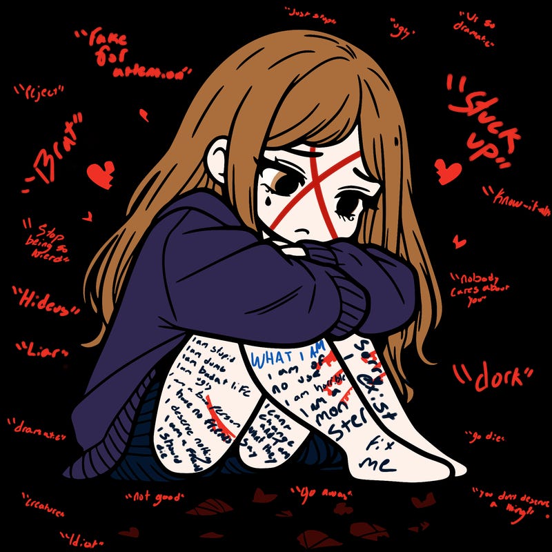 a girl after a breakup