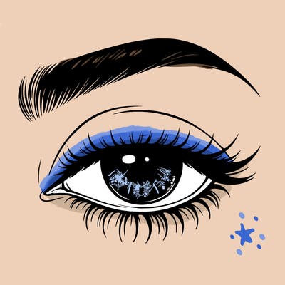 eye closed realistic