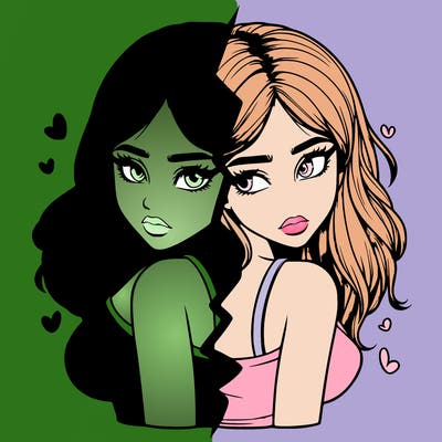 realistic girl split