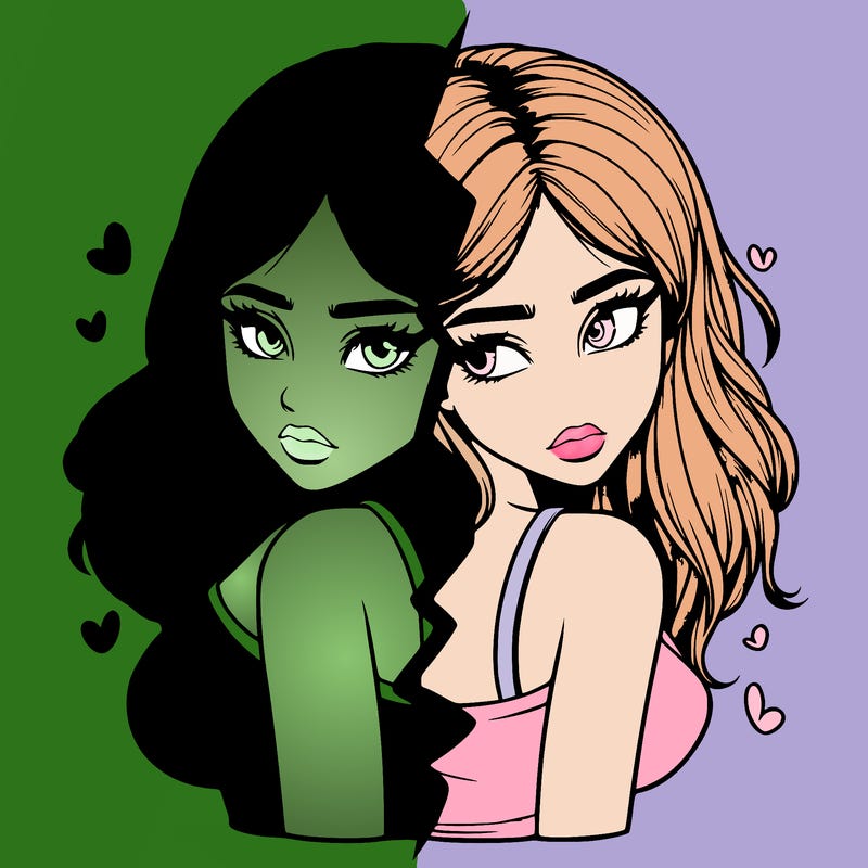 realistic girl split