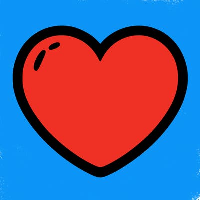 a blank heart