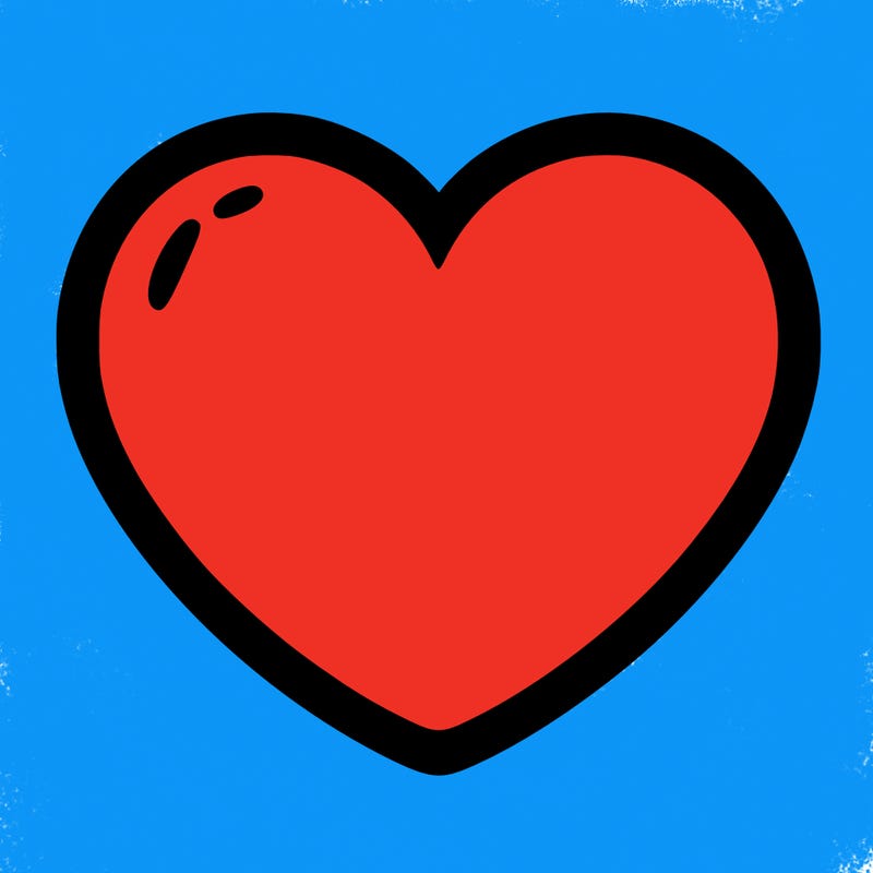 a blank heart