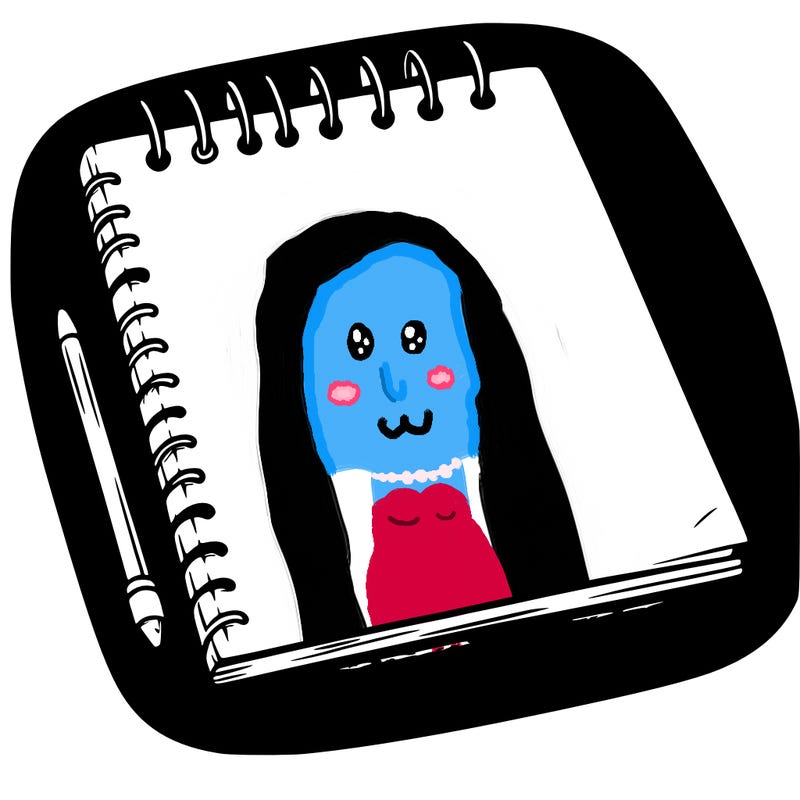 a blank sketch pad