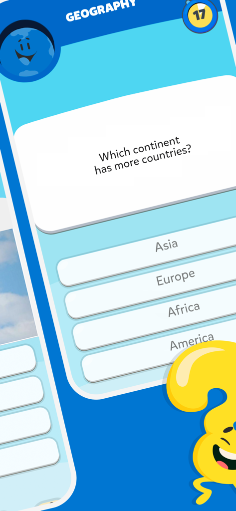 Geography trivia question screen from the Trivia Crack Retro mobile game