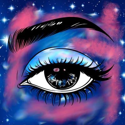 eye closed realistic