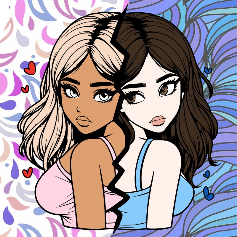 realistic girl split