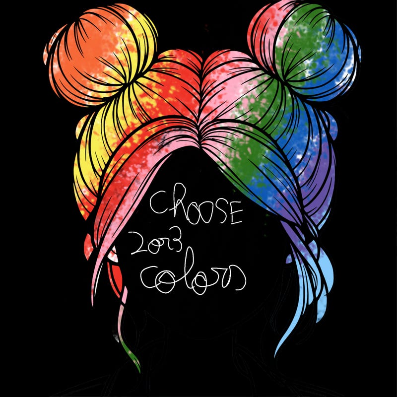 realistic girl with buns on the top of her hair