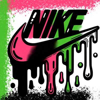 dripping nike logo