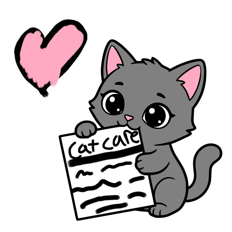 a small cat with a blank sheet of paper in its hand. the cat is sooooooo cute!