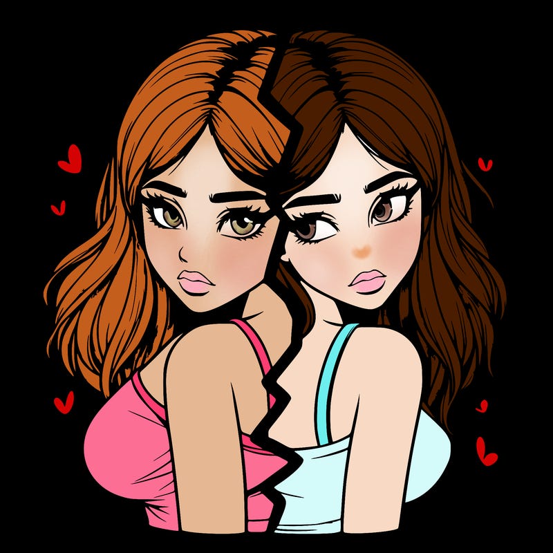 realistic girl split