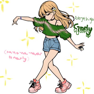 realistic girl danceing