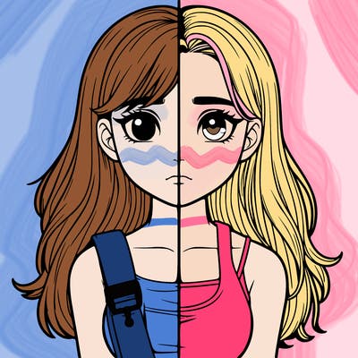 realistic girl split