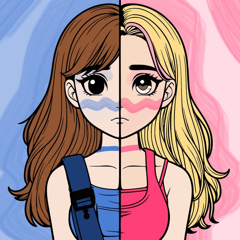 realistic girl split