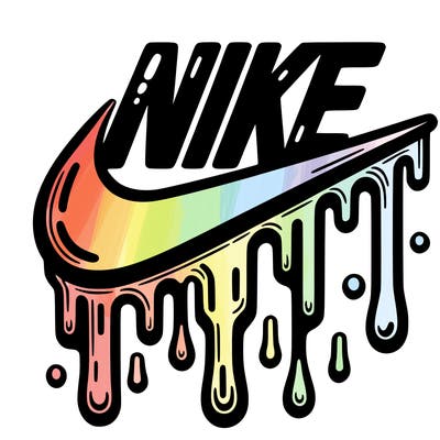 dripping nike logo