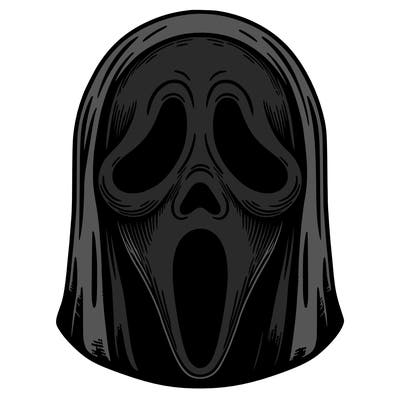 detailed ghostface mask