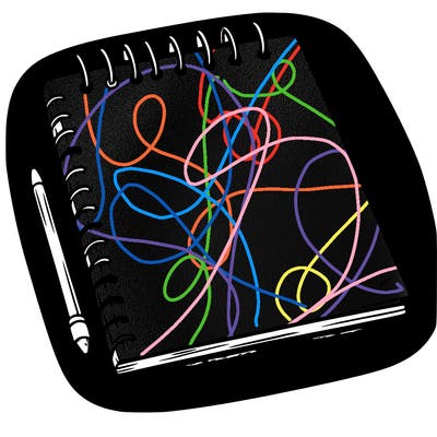 a blank sketch pad