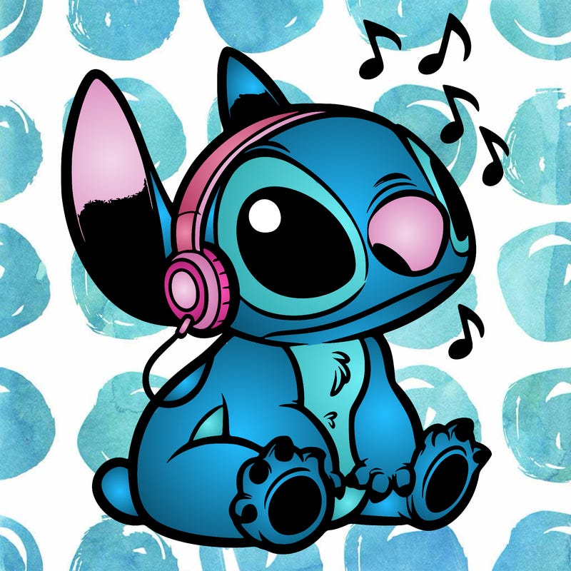 stitch listening to music