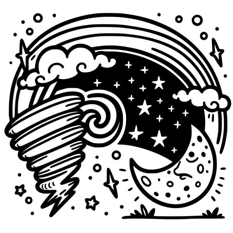 🌜🌪️ ⭐️⚡️⚡️⚡️🌈🌝