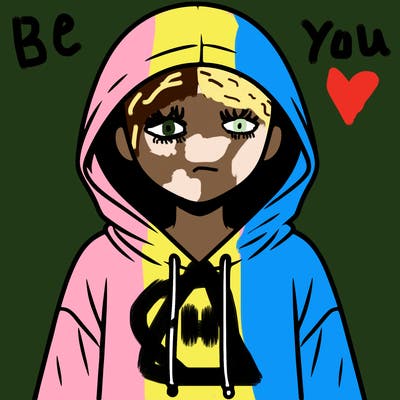 faceless girl in hoodie