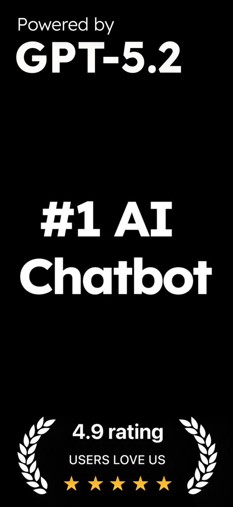 ChatPlus AI Chatbot promotion showing powered by GPT-5.2 with a 4.9 rating and five stars