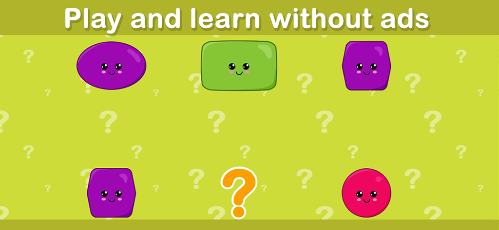 Toddler Games for Kids 2-5 - Educational toddler game screen showing colorful shapes for learning without ads
